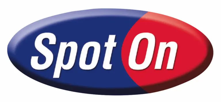 HOME Spot On beveled logo colour